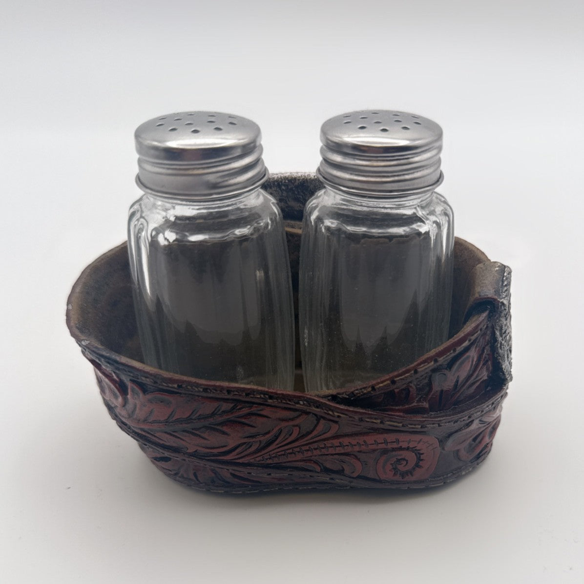Western Longhorn Belt Buckle Salt & Pepper Shaker Set