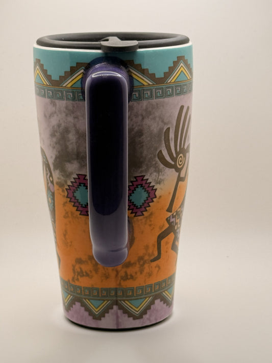 Kokopelli Southwest Ceramic Travel Mug