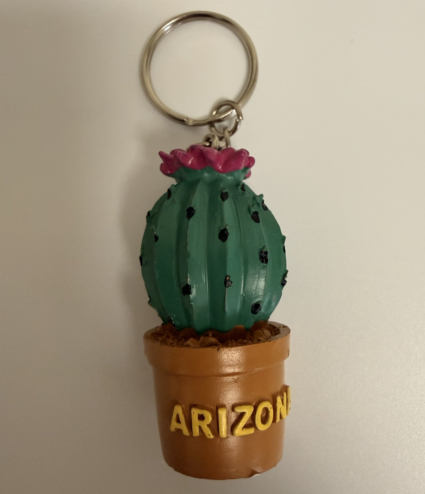Arizona Potted Cactus Keychain