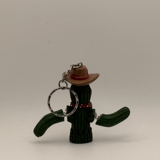 Cowboy Cactus Arizona Keychain