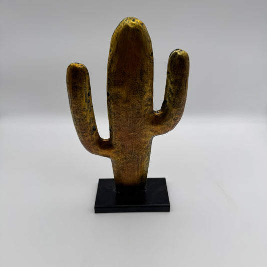 Copper Patina Saguaro Metal Sculpture