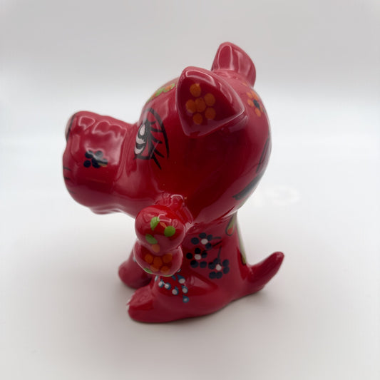 Talavera Hand-Painted Puppy Figurine