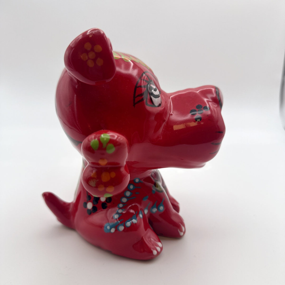 Talavera Hand-Painted Puppy Figurine