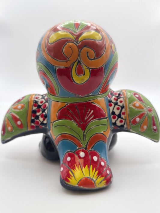 Talavera Hand-Painted Owl Figurine