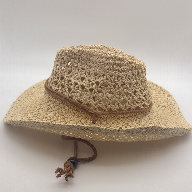 Open Weave Straw Western Hat