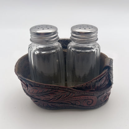 Western Longhorn Belt Buckle Salt & Pepper Shaker Set