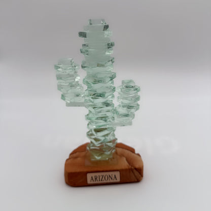 Arizona Glass Saguaro Cactus Sculpture