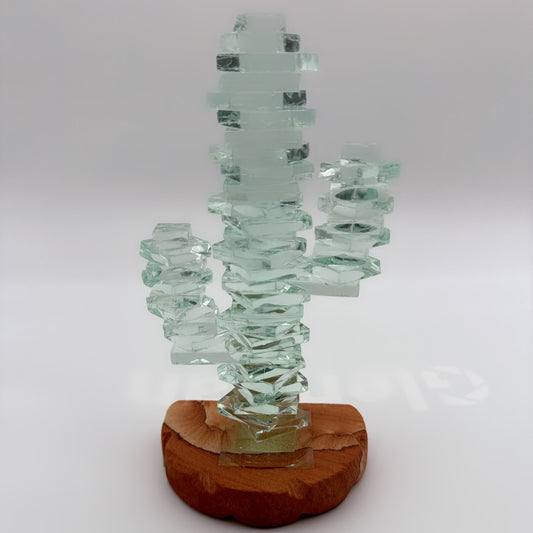 Arizona Glass Saguaro Cactus Sculpture