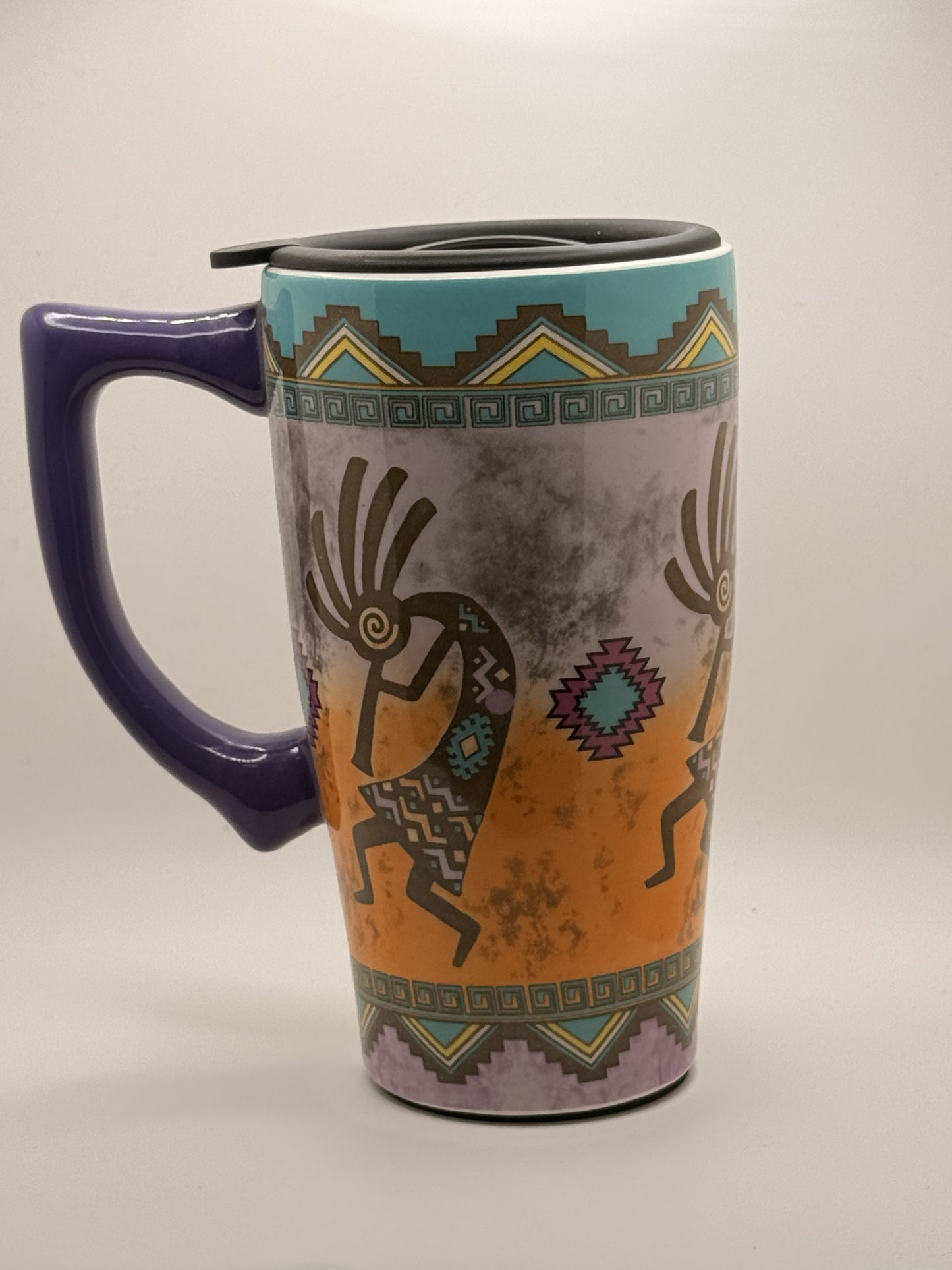 Kokopelli Southwest Ceramic Travel Mug