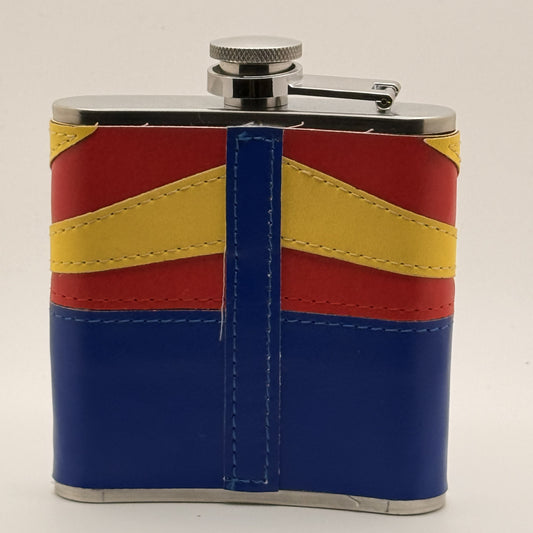 Arizona Flag Leather-Wrapped Flask