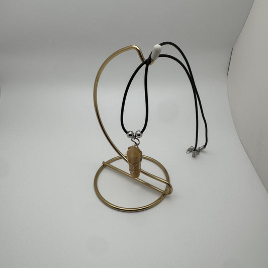 Western Woods Natural Stone Point Pendant Necklace