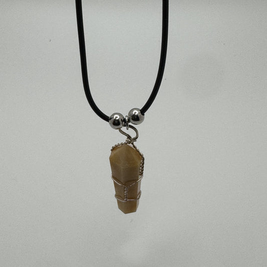 Western Woods Natural Stone Point Pendant Necklace