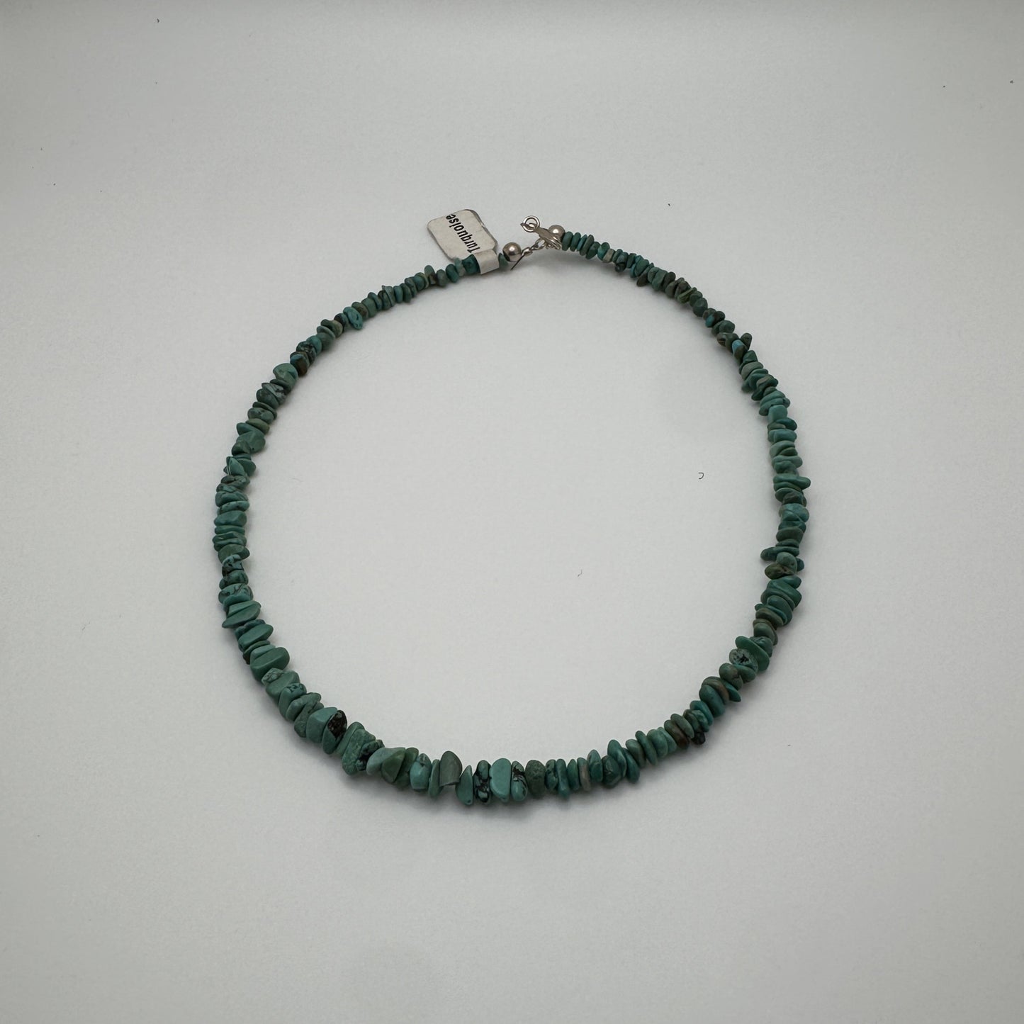 Genuine Turquoise Chip Bead Necklace