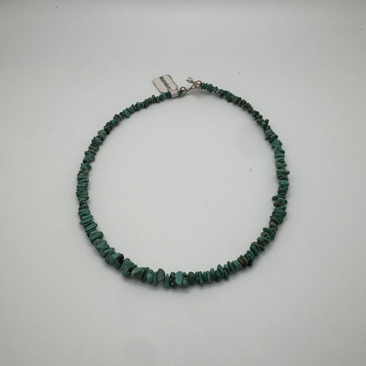 Genuine Turquoise Chip Bead Necklace