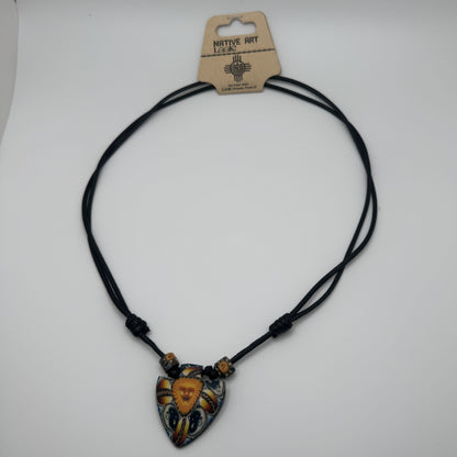 Southwest Sun Face Arrowhead Pendant Necklace