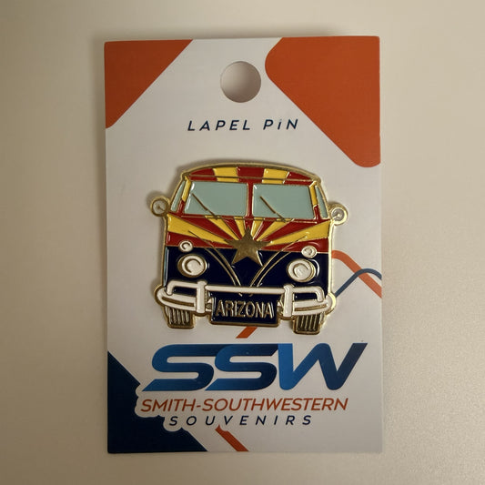 Arizona Flag VW Bus Lapel Pin