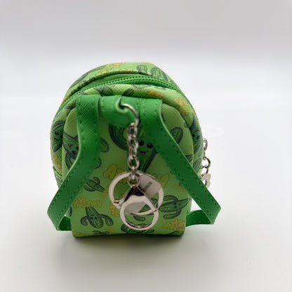 Mini Cactus Backpack Coin Pouch Keychain