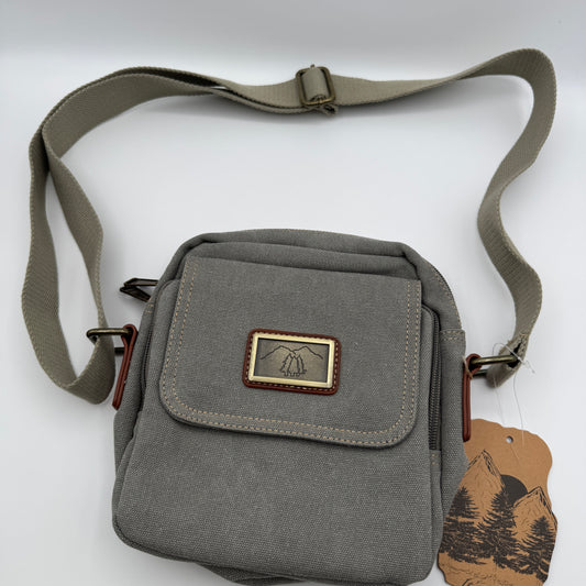Mountain Pines Canvas Crossbody Sling Bag