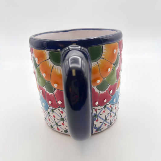 Talavera Hand-Painted Floral Mug