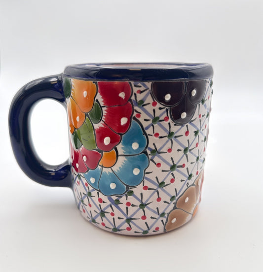 Talavera Hand-Painted Floral Mug