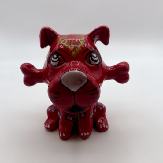 Talavera Hand-Painted Puppy Figurine