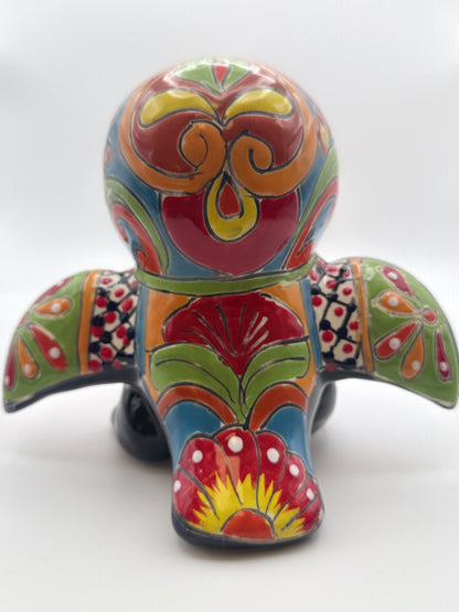 Talavera Hand-Painted Owl Figurine