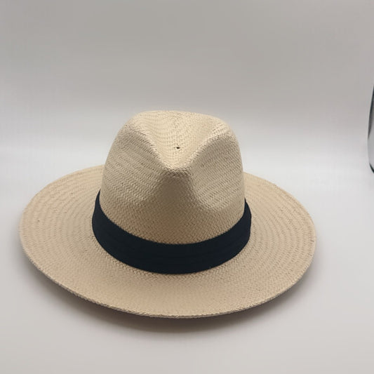 Panama-Style Straw Fedora Hat