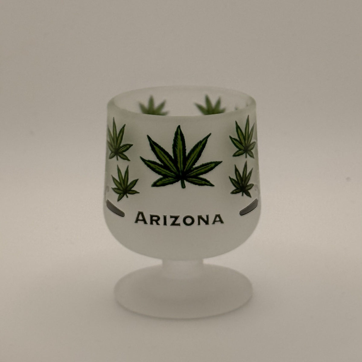 Arizona Cannabis Leaf Mini Brandy Glass
