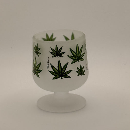 Arizona Cannabis Leaf Mini Brandy Glass