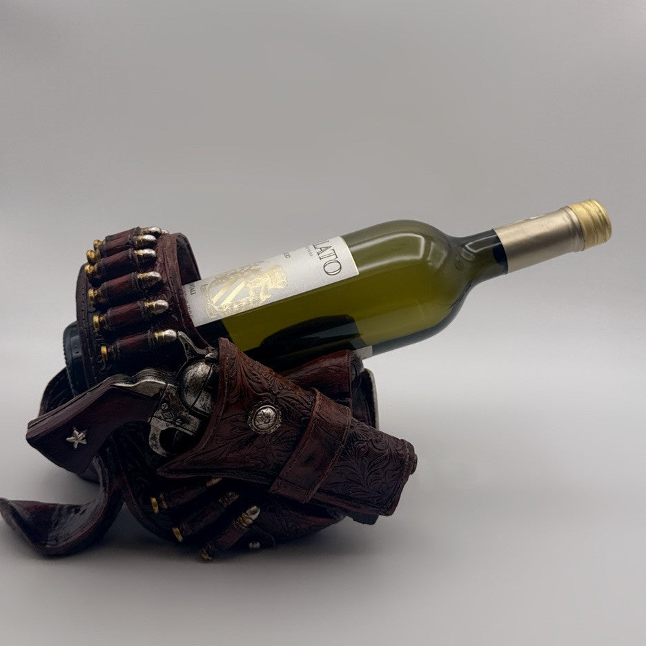 Western Gun Belt & Holster Wine Bottle Holder